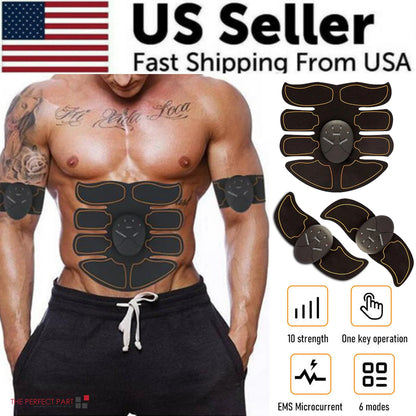 EMS Abdominal Muscle Toning Trainer ABS Stimulator Toner Fitness Binder Gym Belt