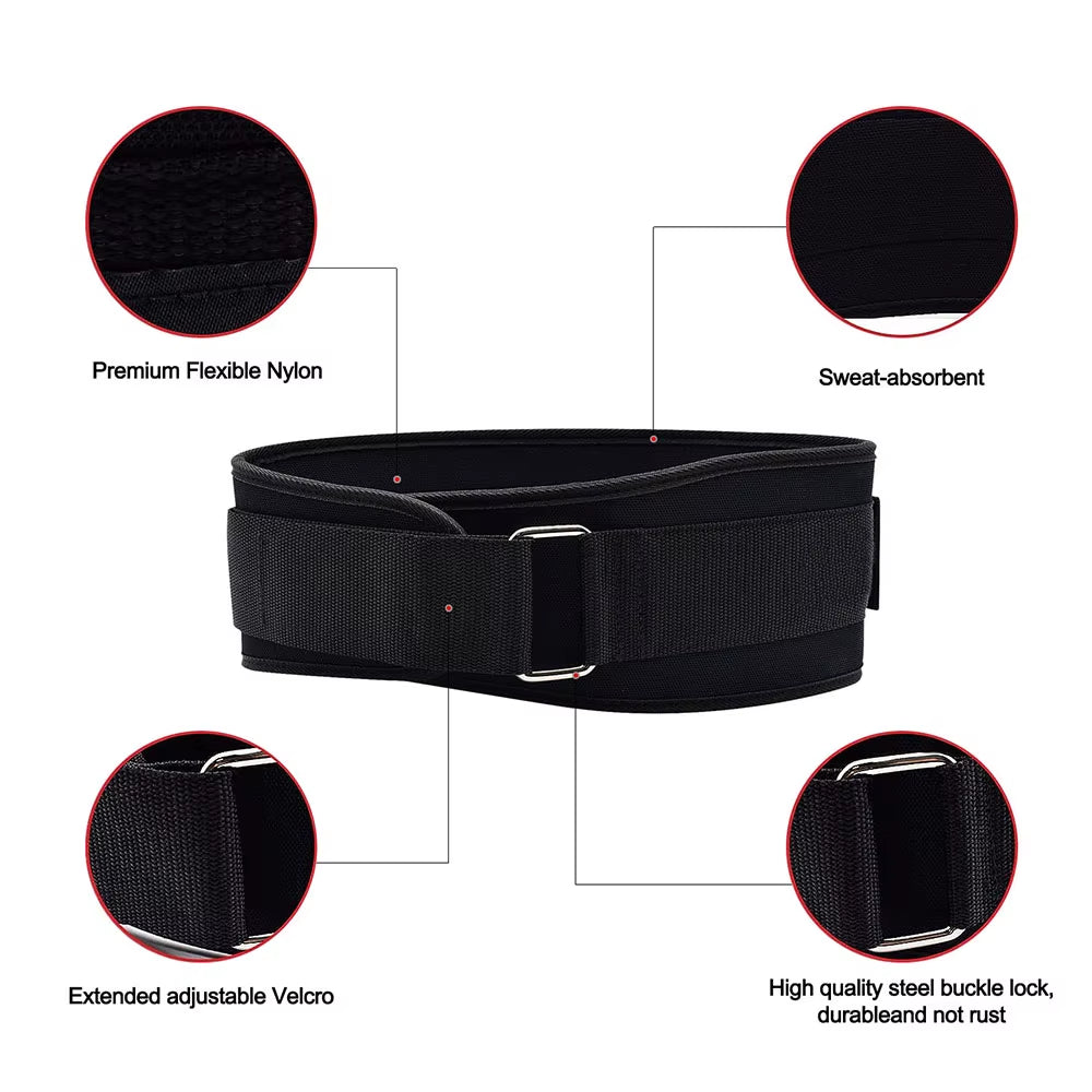 Weight Lifting Belt for Men and Women Waist Support for Weightlifting, Squat, Deadlift, Power Lifting, Fitness Gym Training