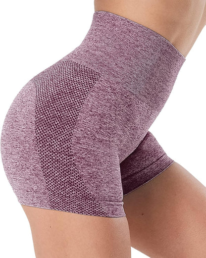 Seamless Workout Shorts Women,High Waist Spandex Gym Shorts,Tummy Control Yoga Shorts