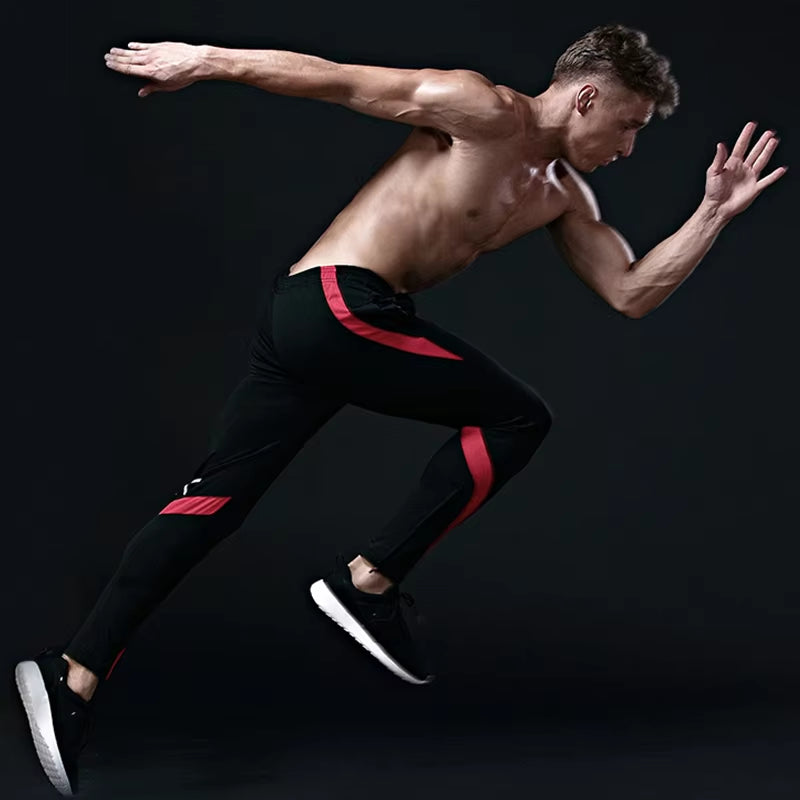 New Arrival Running Pants Men Profession Sports Leggings Running Gym Fitness Pants Zipper Soccer Training Pants Running Kids XXS