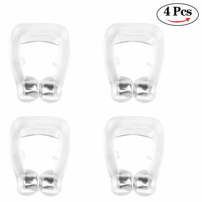 4-Pack Silicone Magnetic anti Snore Stop Snoring Nose Clip Sleeping Aid Apnea