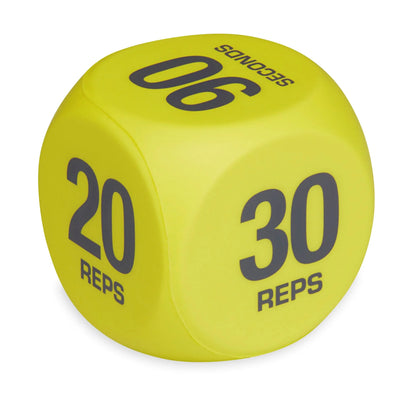 Exercise Workout Dice, 6-Sided, Foam, 2 Pack, Yellow, Adult, Ages 18+