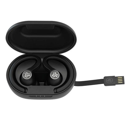 Audio Jbuds Air Sport True Wireless Headphones with Charging Case, Black, EBJBAIRSPTRBLK124