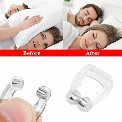 4-Pack Silicone Magnetic anti Snore Stop Snoring Nose Clip Sleeping Aid Apnea