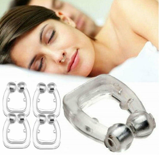 4-Pack Silicone Magnetic anti Snore Stop Snoring Nose Clip Sleeping Aid Apnea