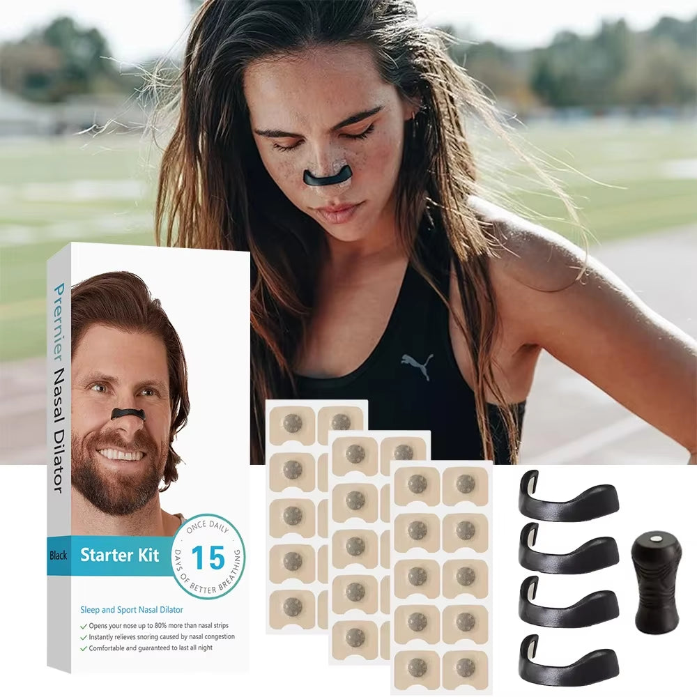 Nasal Breathing Dilator,Nose Breathe Strips,Magnet Nose Strips Increase Sports Kit,Breathing Refill,Boost Oxygen,Anti-Snoring