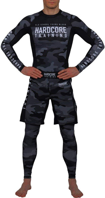 Night Camo 2.0 Fight Shorts Men'S Boxing MMA Combat BJJ Grappling Fitness Muay Thai Kickboxing No Gi (Xx-Large), Black Grey